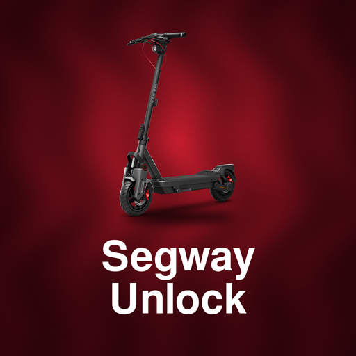 Segway Unlock: Scooter und Schriftzug